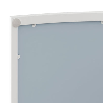 23.62" White Iron Mirror Cabinet - Double Door Storage for Living Room