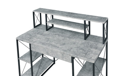 Amiel Gray Writing Desk - Storage Workstation