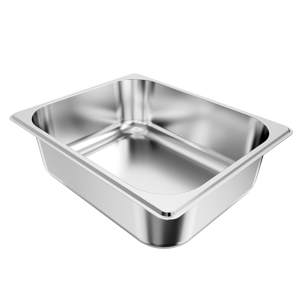 6 Pack Stainless Steel Hotel Pans - 1/2 Size Catering Pans