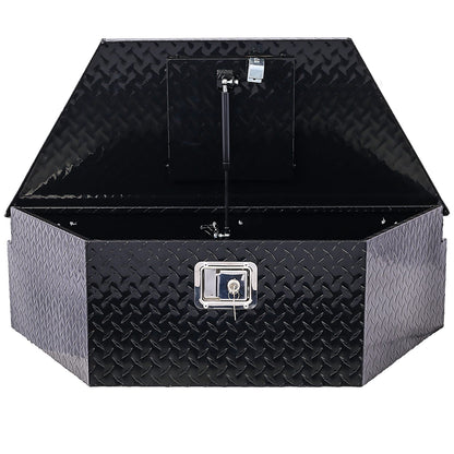 Black Aluminum Tool Box for Secure Garage Storage