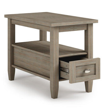 Solid Wood Side Table with Drawer for Guest Room Decor for Living Room