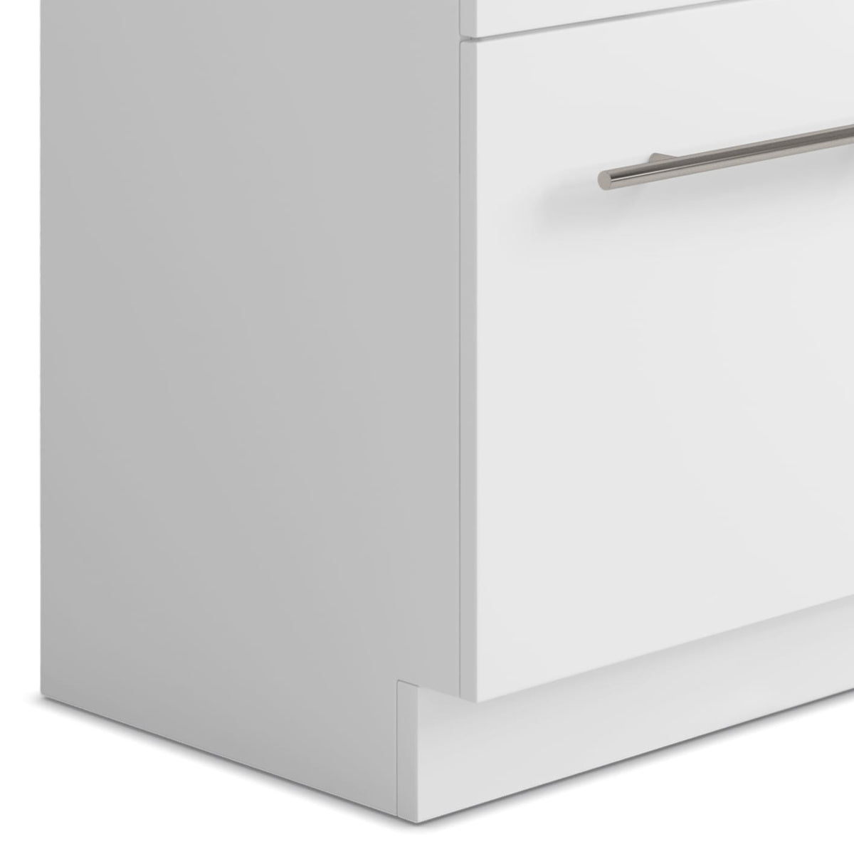 White Laundry Cabinet with Sink - 24" Storage