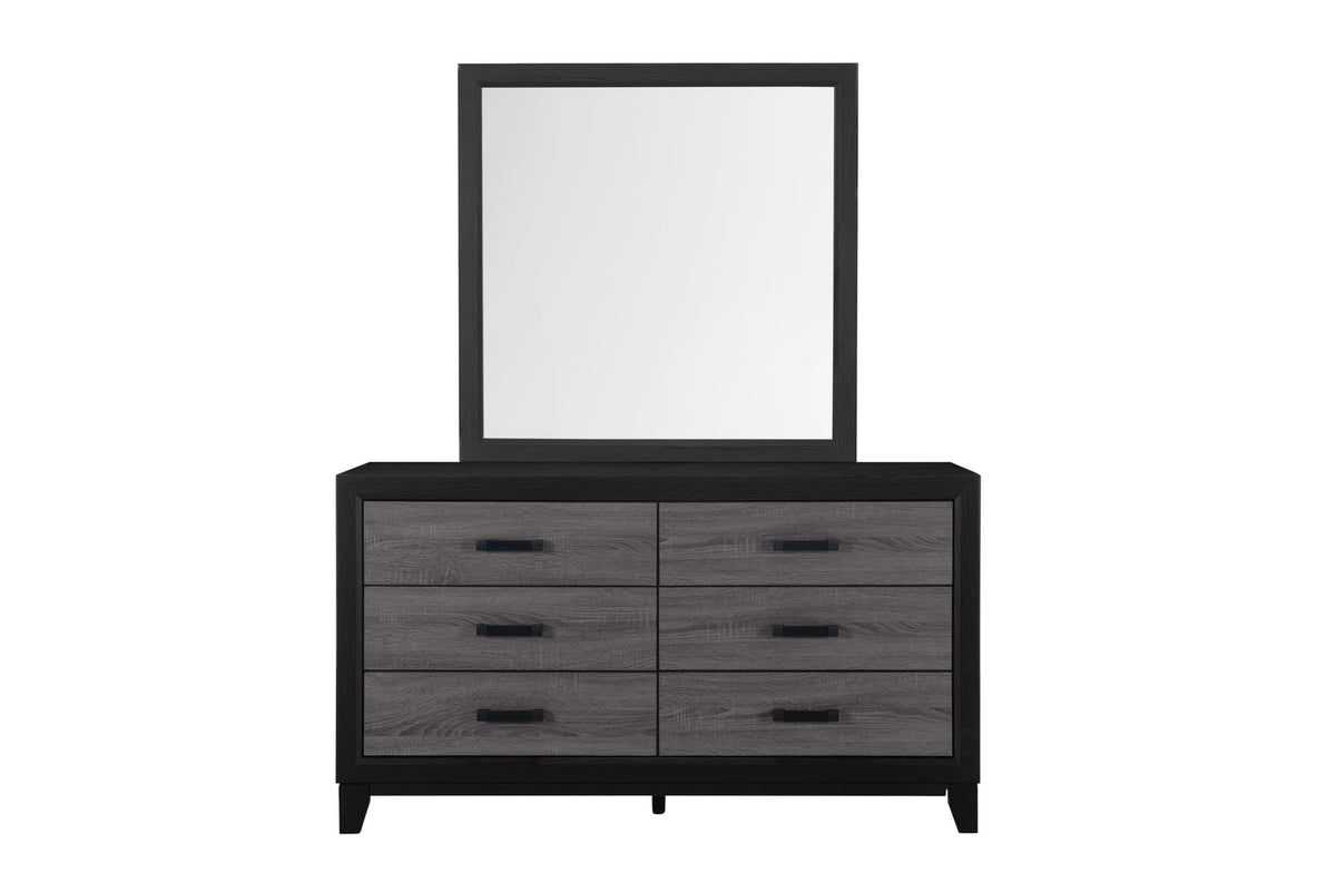 Black Gray Farmhouse Vanity Mirror with Storage