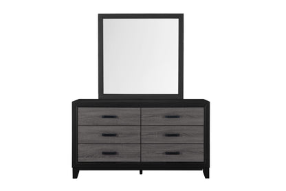 Black Gray Farmhouse Vanity Mirror with Storage