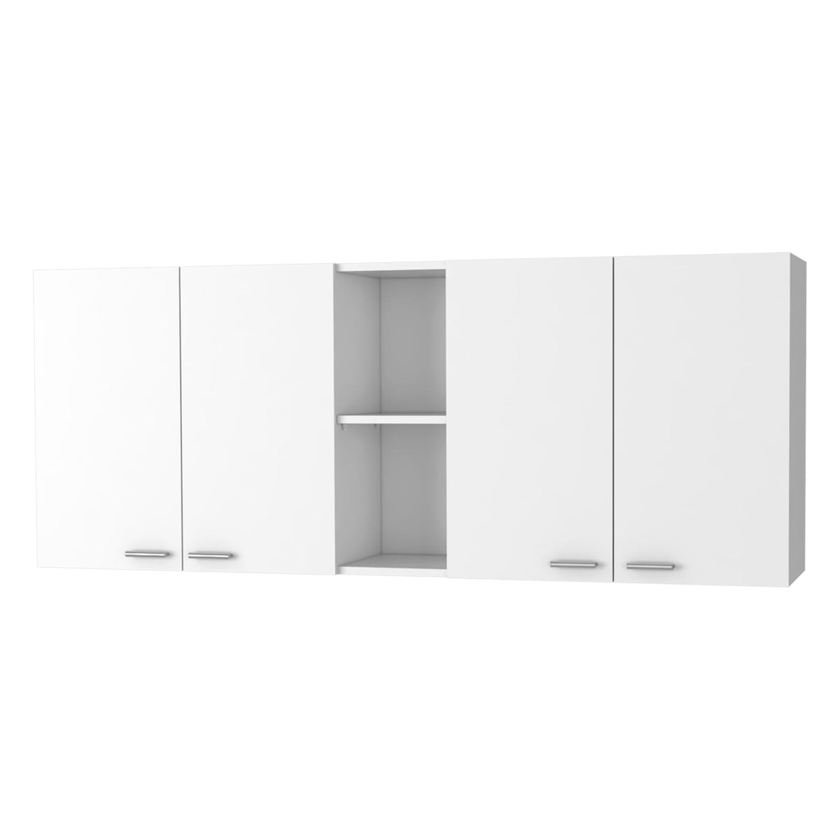Modern White Kitchen Cabinet with Storage and Dish Rack