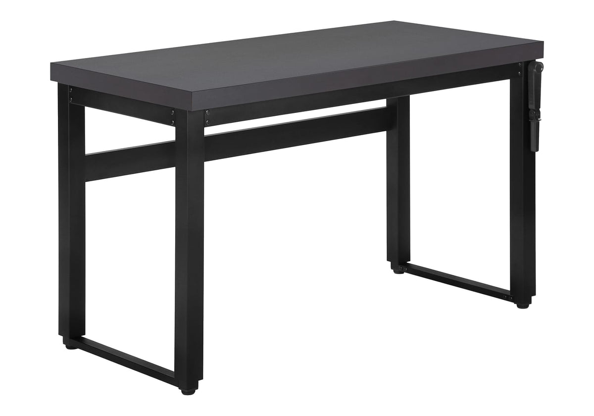 Grey Adjustable Computer Desk - Home Office Workstation