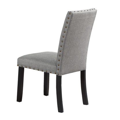 Gray Fabric Modern Dining Chairs Set of 2