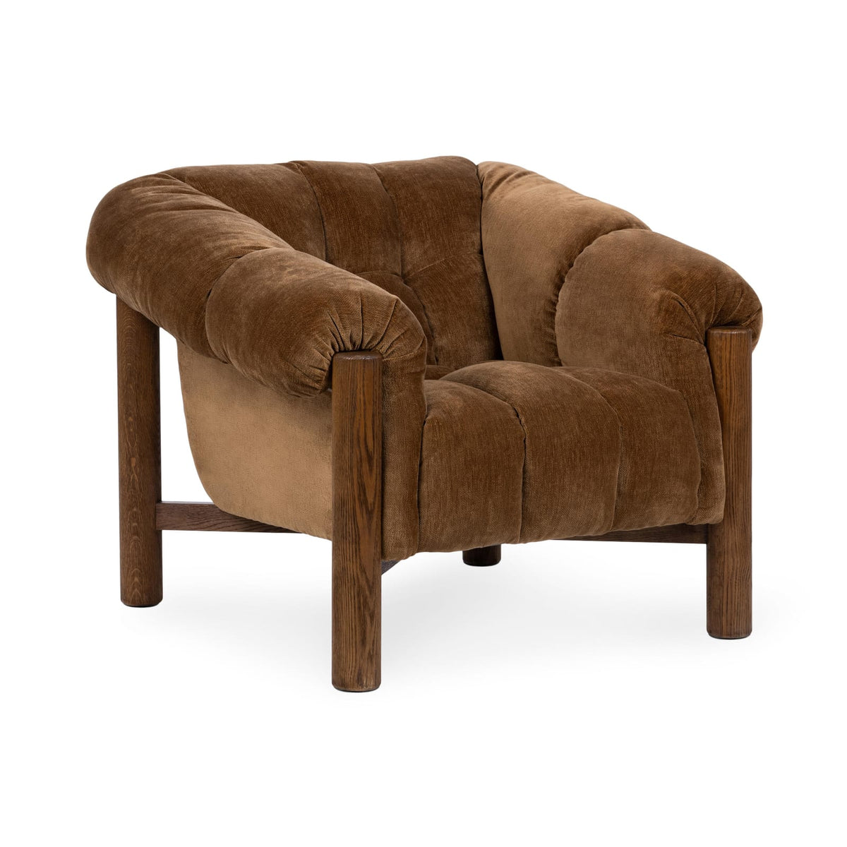 Bronze Polyester Accent Chair - 38.6" W x 39.8" D x 31.1" H