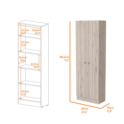 Light Gray Tall Storage Cabinet - 71" Rectangular Server