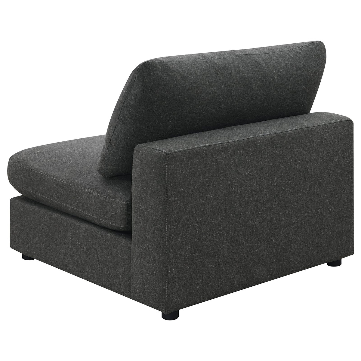 Charcoal Upholstered 4 Seat Sectional Sofa for Living Room