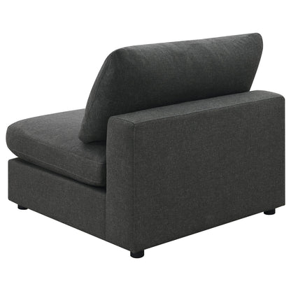 Charcoal Upholstered 4 Seat Sectional Sofa for Living Room