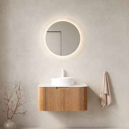 DINA 30" Bathroom Vanity with Storage, White Basin