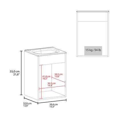 White Bathroom Floating Vanity with a Door - Storage & Style