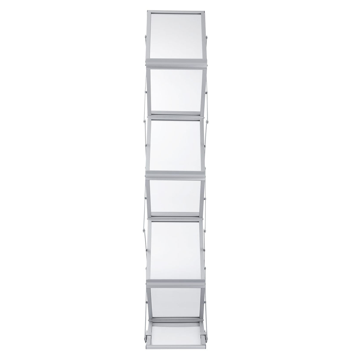 Silver Aluminum Brochure Display Rack with Carrying Bag for Office for Living Room