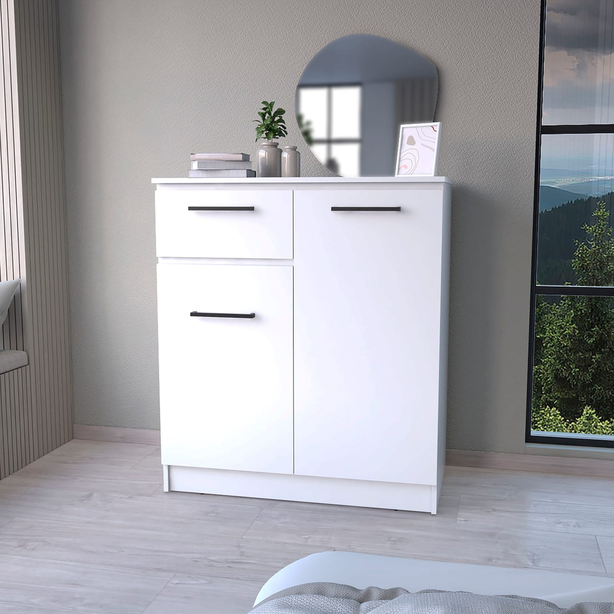 White Bedroom Dresser - 36" Wide Storage Chest