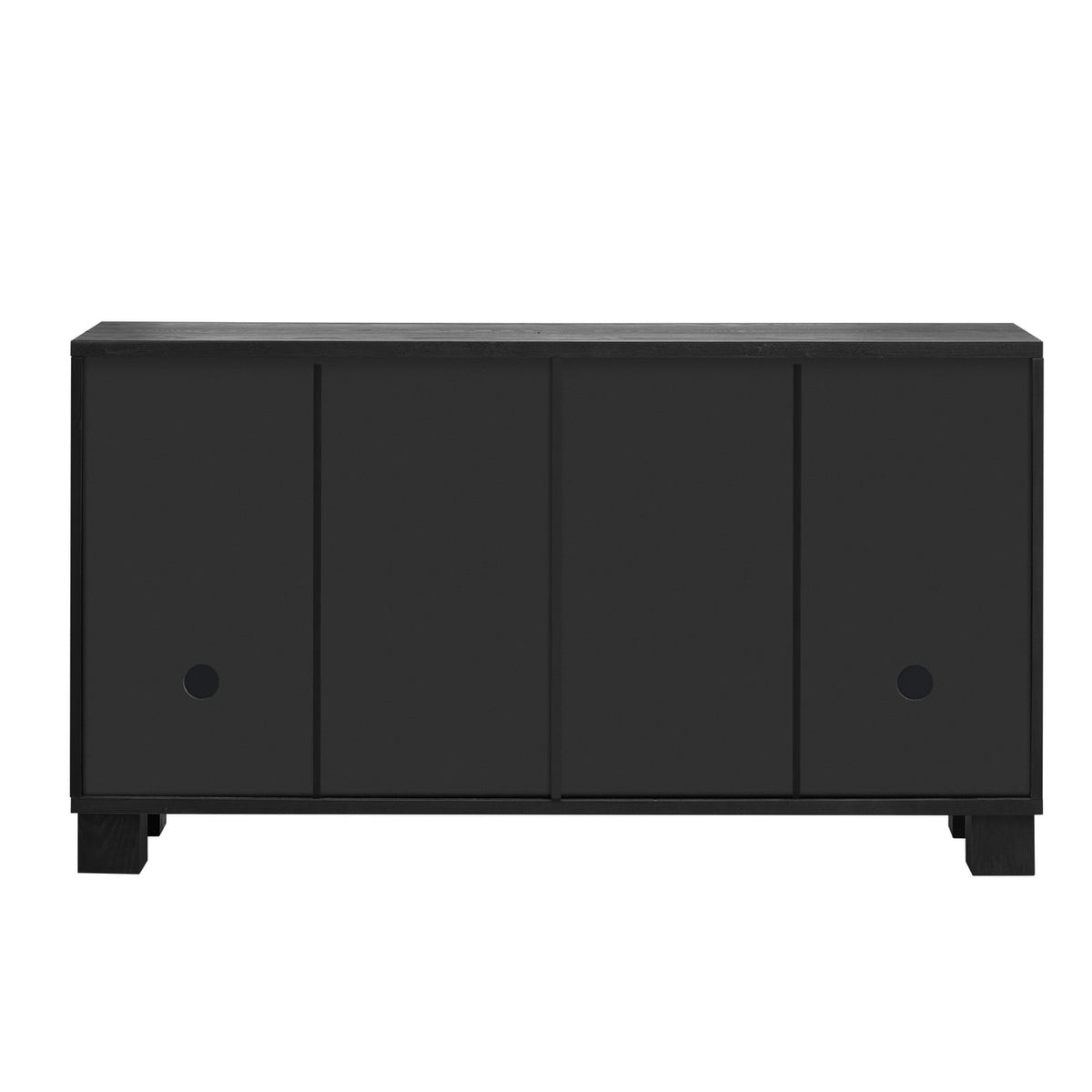 Black MDF Sideboard Buffet Cabinet - 60" Storage Server