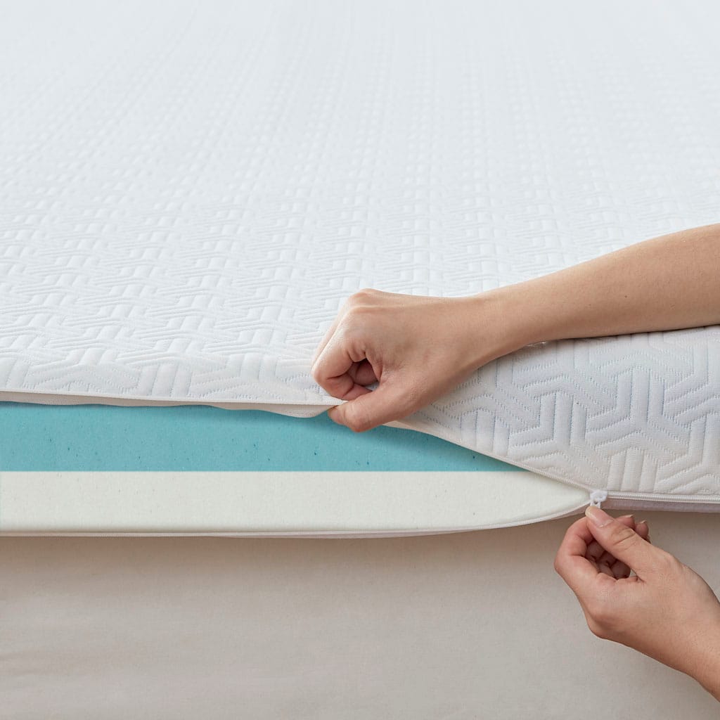 White Polyester Mattress Protector 80x78 Inch