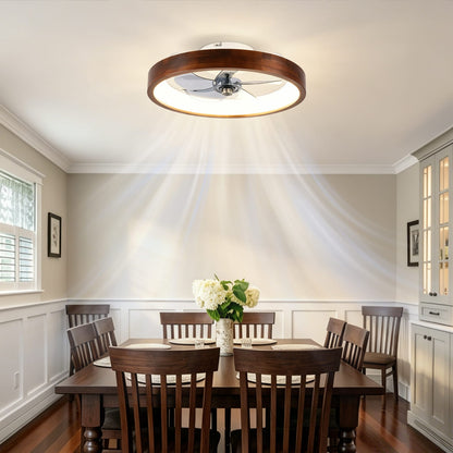 20 Inch White Ceiling Fan with Lights - Farmhouse Style