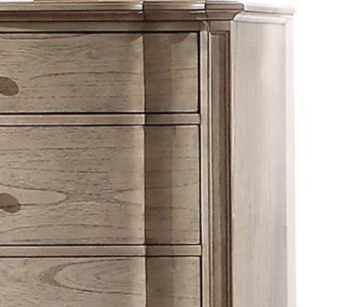 Elegant Taupe 5-Drawer Chest - Storage & Style for Bedroom