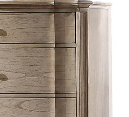 Elegant Taupe 5-Drawer Chest - Storage & Style for Bedroom