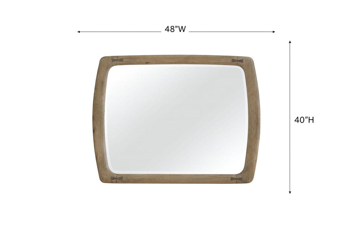 English Knotty Oak Mirror with Bowties - Vanity & Dresser Mirrors