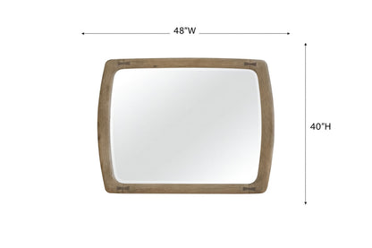 English Knotty Oak Mirror with Bowties - Vanity & Dresser Mirrors
