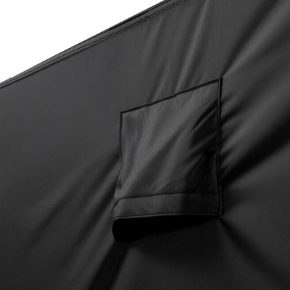 Black Oxford Fabric Patio Furniture Cover 126"x63"
