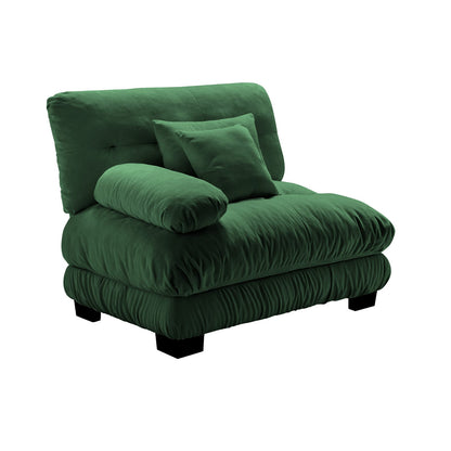 Green Chenille 1 Seat Sofa for Living Room Accent Decor