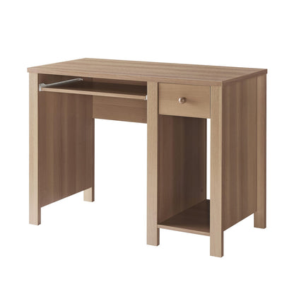 Beige Brown Student Desk - 39" Compact Office Writing Desk for Home Office