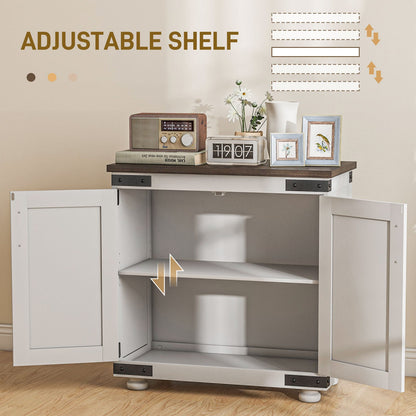 Modern Farmhouse Kitchen Storage Sideboard with Adjustable Shelves
