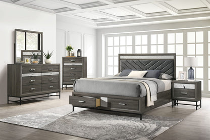 Contemporary Gray 4-Drawer Chest - Bedroom Storage