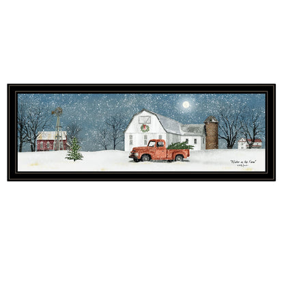 Winter on Farm Framed Wall Art - Modern Home Decor Print