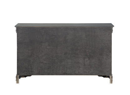 Dark Gray 6 Drawer Dresser - 57" Wide for Bedroom