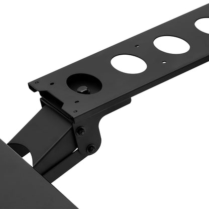 Adjustable Keyboard Tray Under Desk - 25x9.8 Inch Black MDF Metal