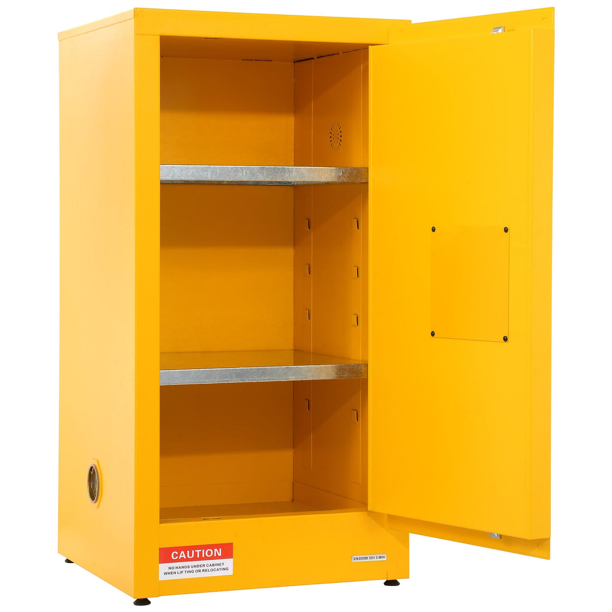 Yellow Steel Flammable Storage Cabinet with Adjustable Shelves