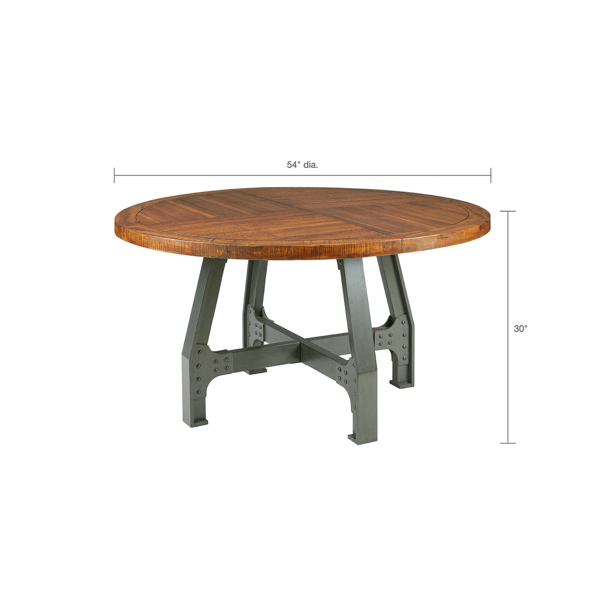 Walnut Round Dining Table with Adjustable Height Solid Wood