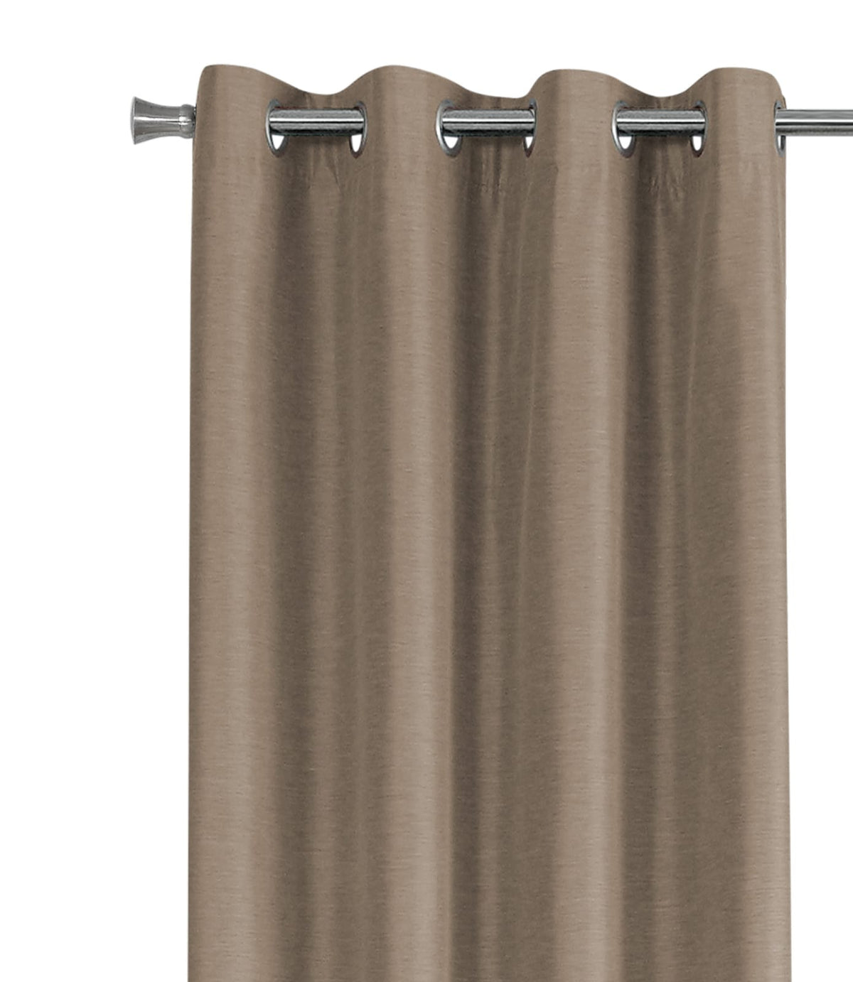 2 Panels Brown Blackout Curtains Grommets 84"L Polyester