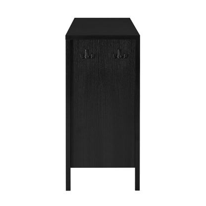 Black 55 Inch Sideboard Buffet - MDF Storage Cabinet
