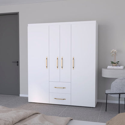 White Armoire Elma - Bedroom Dresser Storage