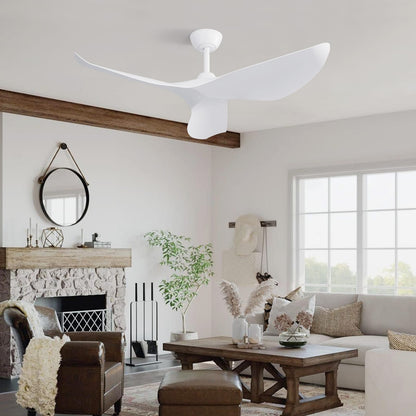 38 Inch White ABS Ceiling Fan DC Motor Remote