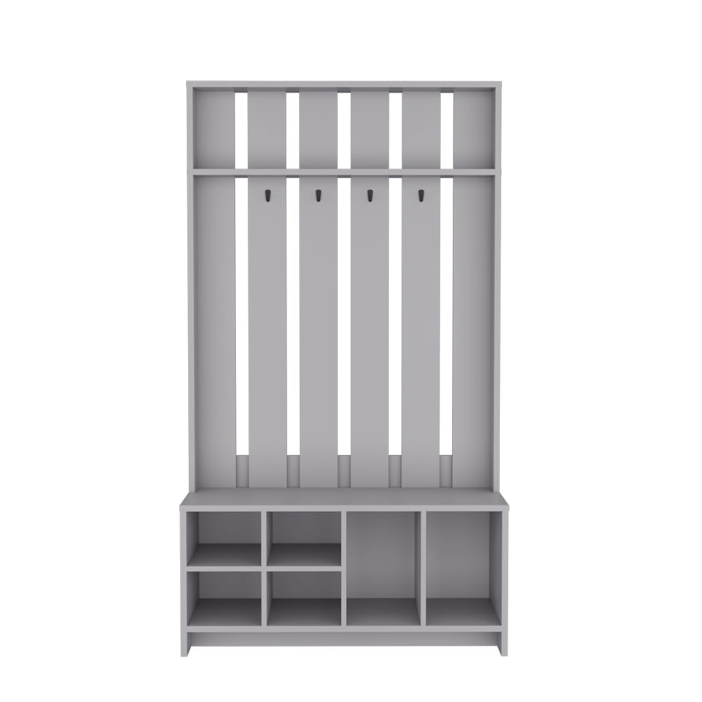 Smoke Engineered Wood Hall Tree with Hooks