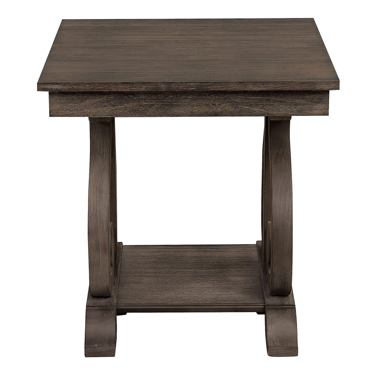 Classic Dark Oak End Table - Storage & Coffee Station