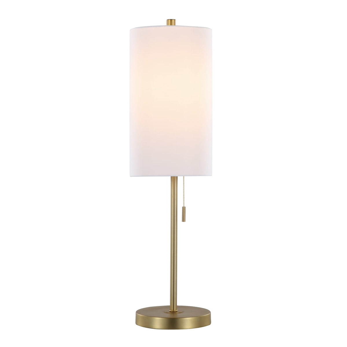 Gold & White Table Lamps - Set of 2 with USB Port