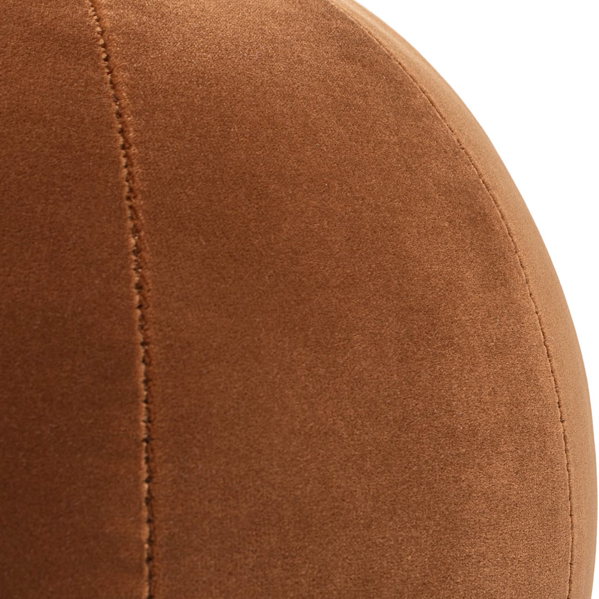 Burnt Orange Velvet Sphere Throw Pillow - 12 Inch