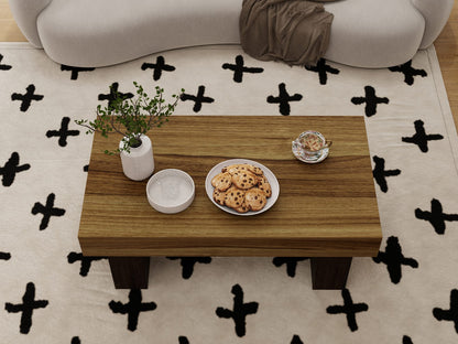 Rustic Brown Farmhouse Coffee Table - 42" Storage Table