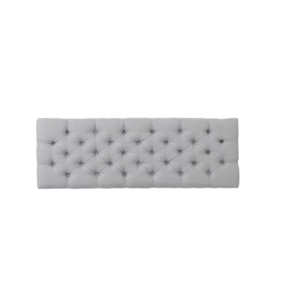 Light Gray Fabric Storage Ottoman - 51" W