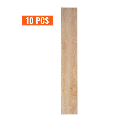Interlocking Vinyl Floor Tiles - 48" x 7.3", Natural Wood Grain, Easy DIY Flooring