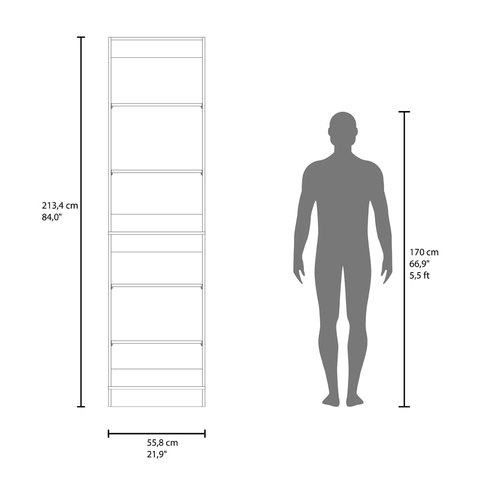 White Engineered Wood Dresser - 21.9 x 19 x 84" for Bedroom