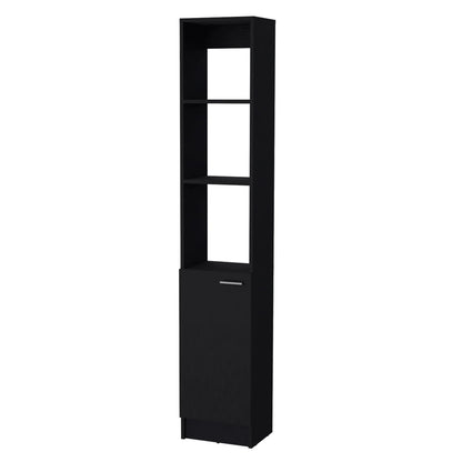 Wenge Linen Cabinet - Bathroom Storage with Shelves