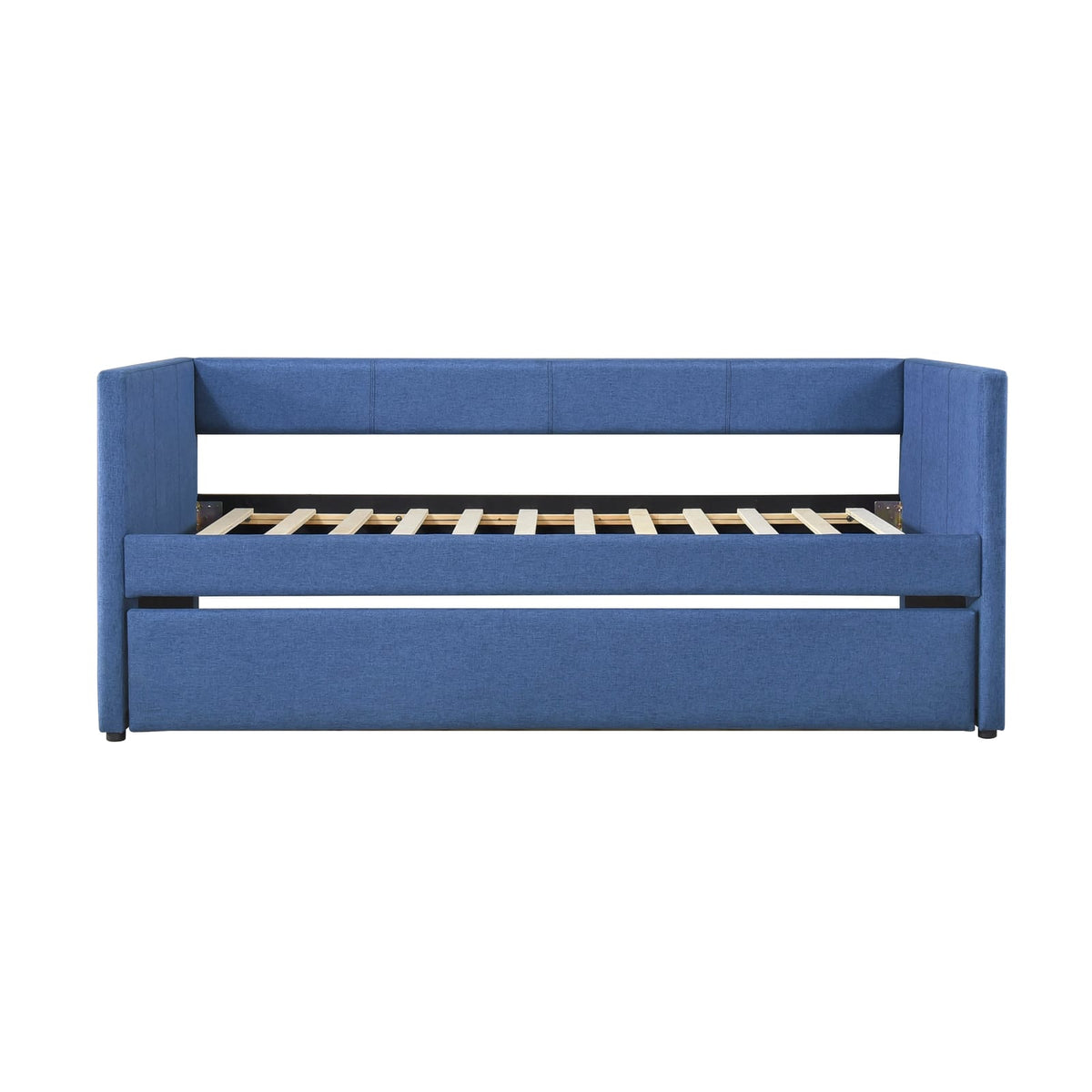 Blue Polyester Sofa Bed with Trundle Frame for Living Room